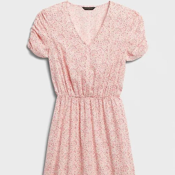 Puff-Sleeve Fit-and-Flare Dress - Picture 3 of 6